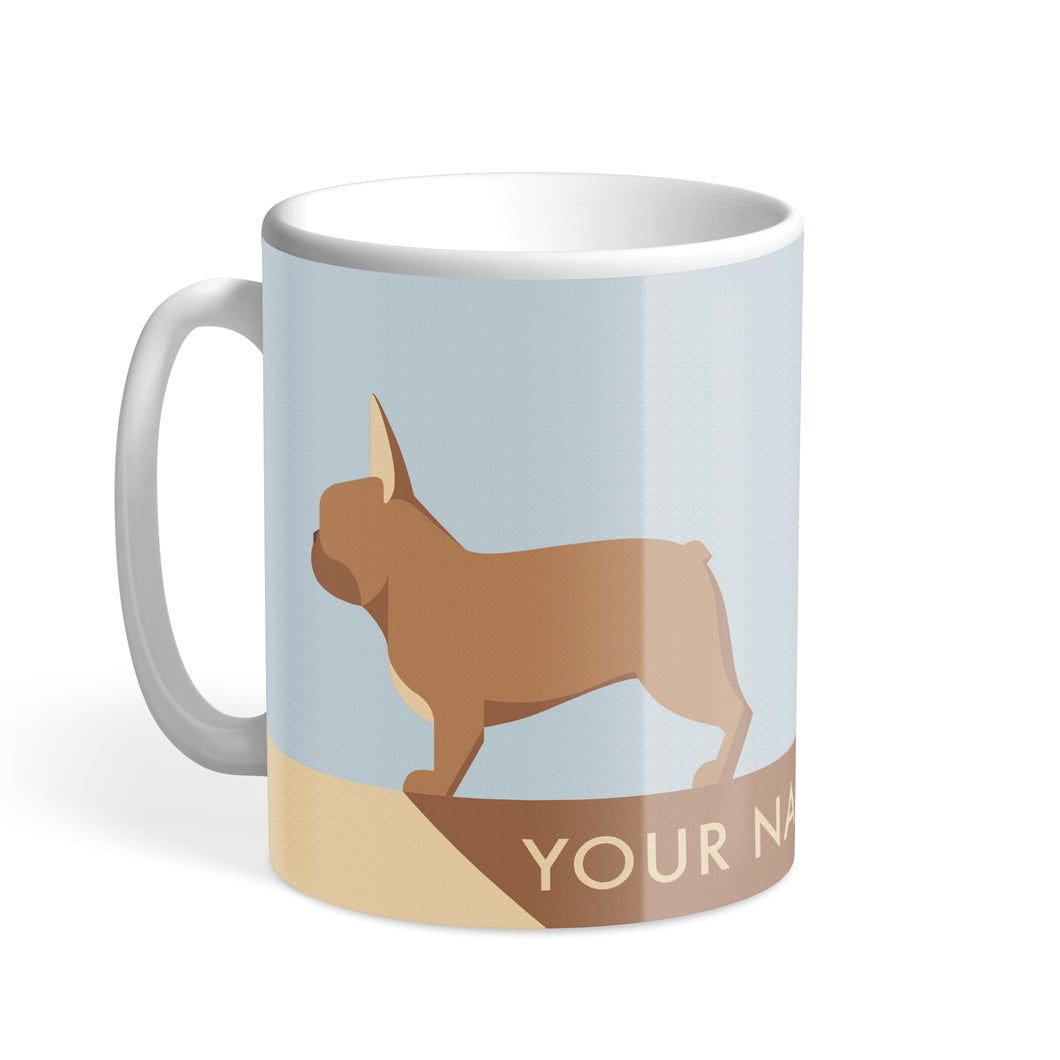 Sable Brindle French Bulldog Chroma Personalised Hound & Herringbone Mug