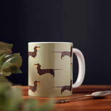 Chocolate and Tan Dachshund Chroma Hound & Herringbone Mug